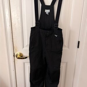 Slalom Black Snow Bib Overalls